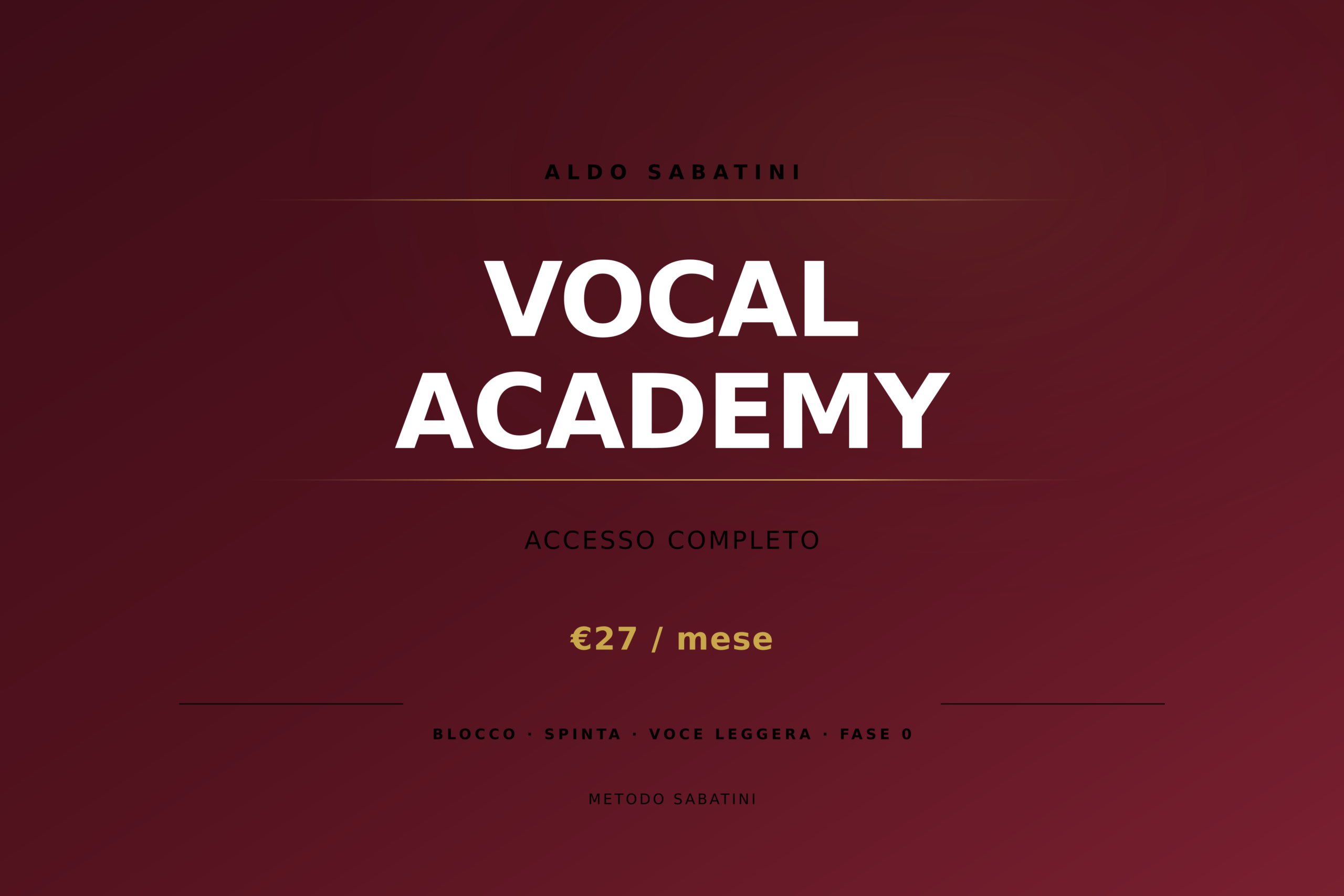 Vocal Academy Accesso COMPLETO
